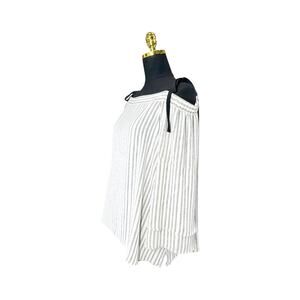 Ann Taylor LOFT Cold Shoulder - Striped Blouse Size XL